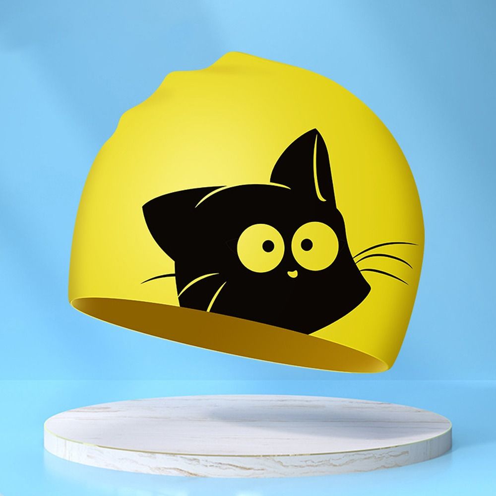 軽量防水子供水泳キャップシリコーン漫画子供水泳帽子弾性動物入 - Swim Hat Silicone のレビューと価格
