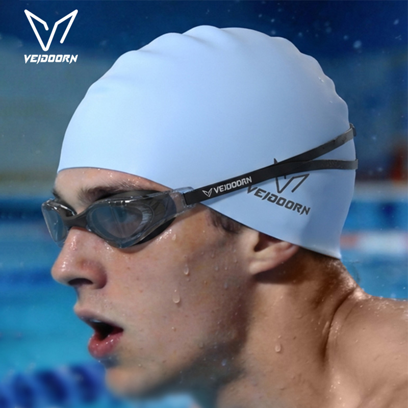 防水シリコンスイムキャッププロフェッショナル大人用ロングヘア - Swim Hat Silicone のレビューと価格