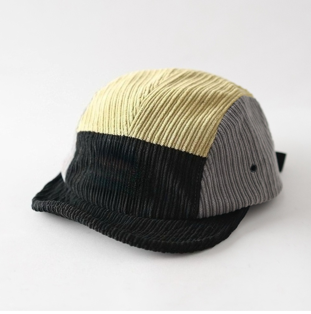 ユニセックス、コーデュロイ素材、カラーブロックデザイン、柔ら - Corduroy Cap 5 Panel のレビューと価格