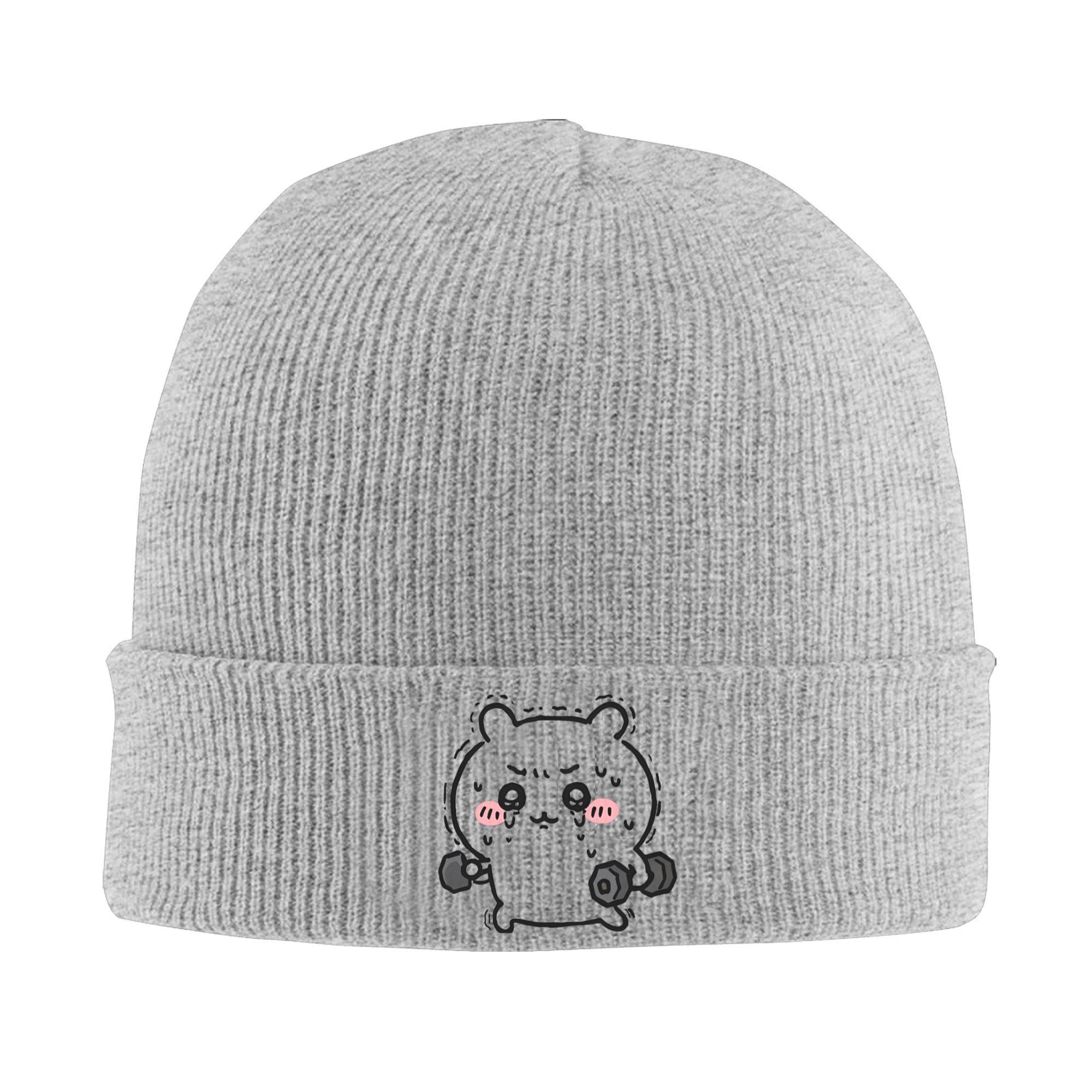 チーカワのウサギ柄、ウェイトリフティングやフィットネスに最適 - Beanie Cuffed Knit のレビューと価格