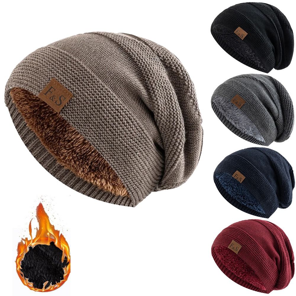 カジュアルなファー裏地付きの冬用ニット帽。柔らかく、防風性が - Beanie Cuffed Knit のレビューと価格