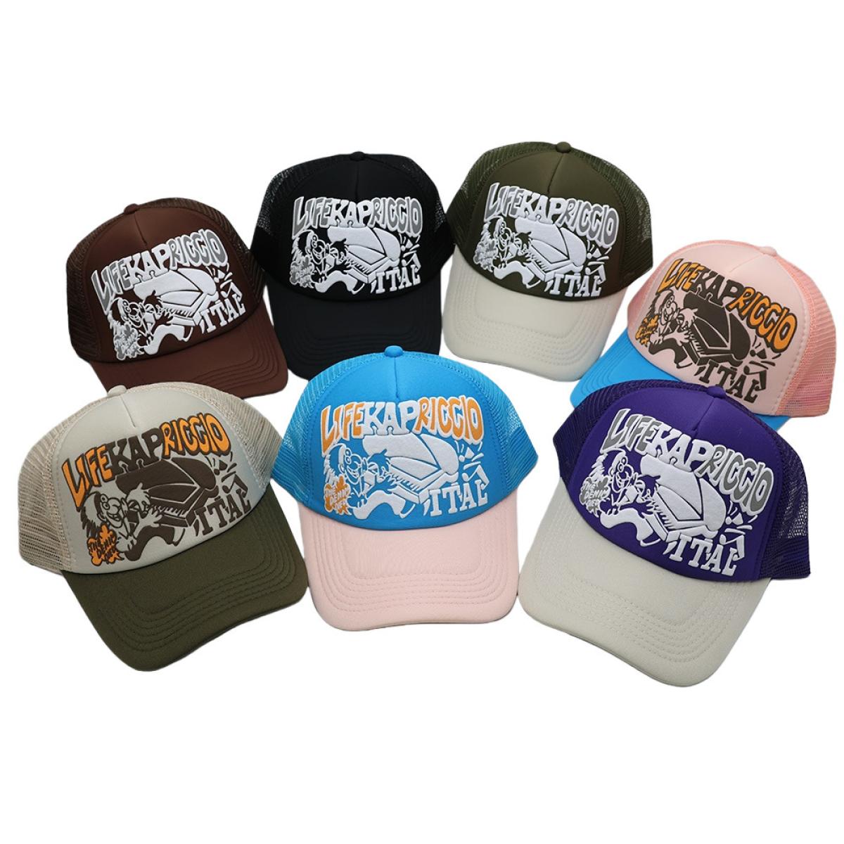野球帽、通気性の良いメッシュ素材、カラーブロックデザイン、文 - Trucker Cap Mesh のレビューと価格
